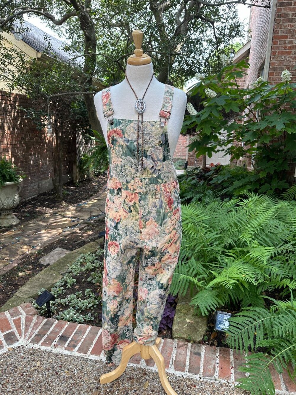 Sheila Rashid Tapestry Denim Overalls Unisex Chance the Rapper Sz 26 Signed!